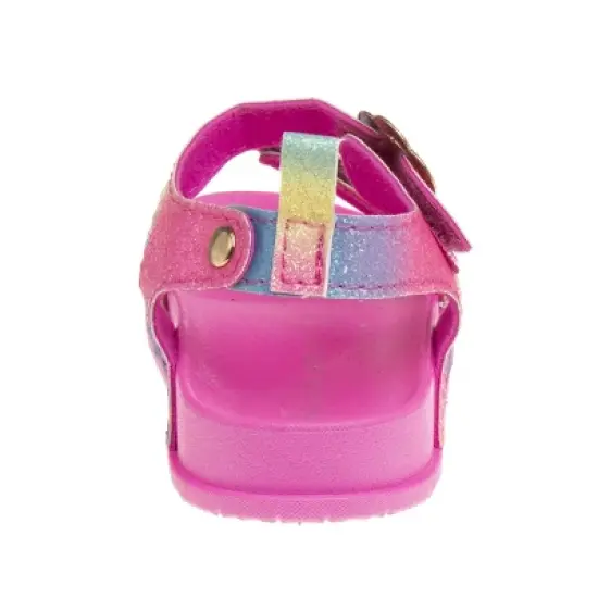 Laura Ashley Girls Buckle Hook and Loop Footbed Sandals (Toddler Sizes) image {4}