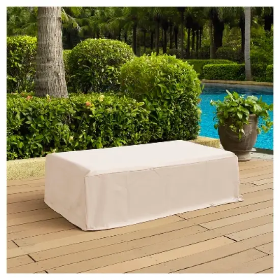 Outdoor Rectangular Table Furniture Cover - Cream - Crosley image {3}