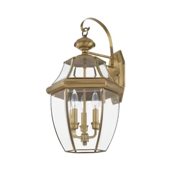 Livex Lighting Monterey 3 - Light Wall Light in  Antique Brass image {1}
