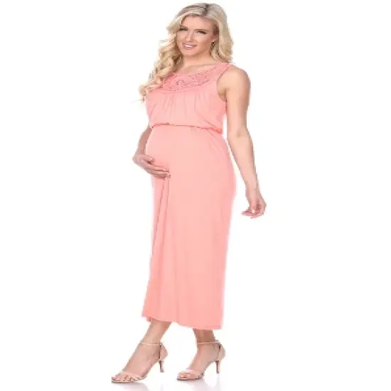 Maternity Kadyn Maxi Dress - White Mark image {11}