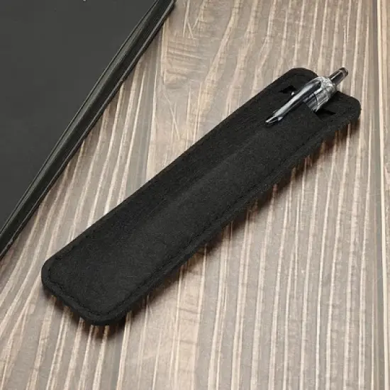Unique Bargains Portable Mini Pocket Felt Home Office Travel Pen Case 4 Pcs image {4}