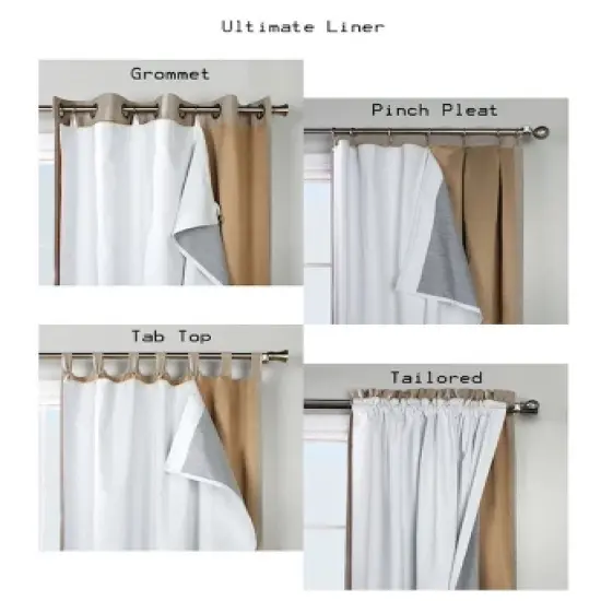 Ultimate Thermal Energy Saving Blackout Window Curtain Single Panel Liner by Thermalogic image {5}