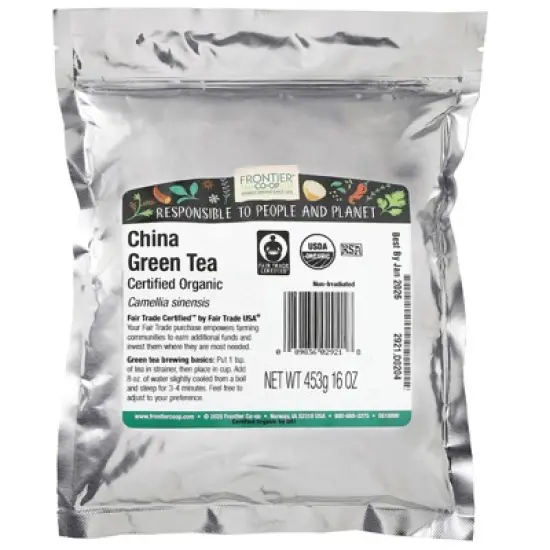Frontier Co-op Organic China Green Tea, 16 oz (453 g) image {1}