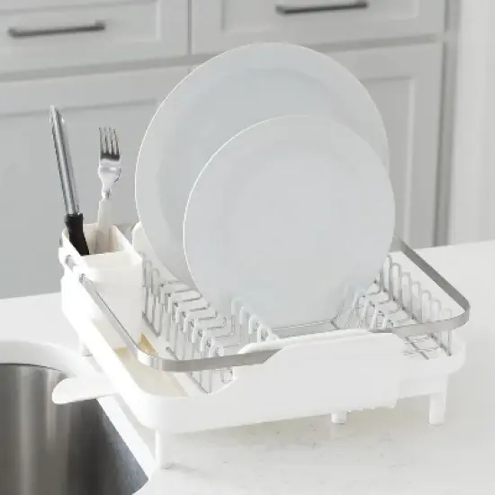 Better Houseware Large Expanding Dish Rack in White image {2}