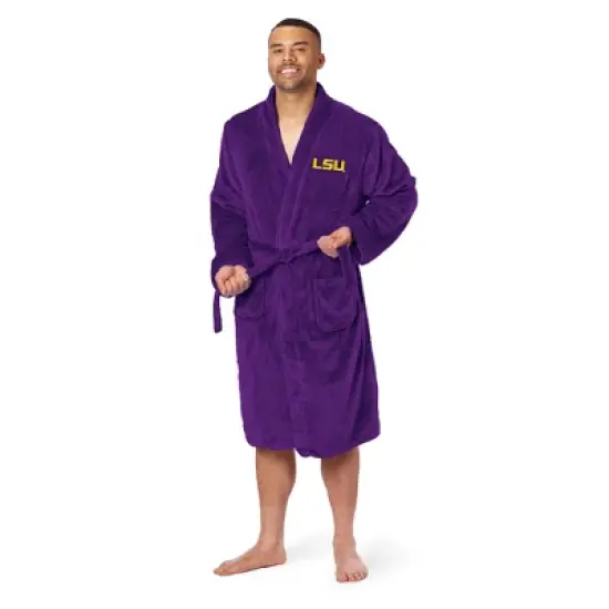 Louisiana State University Tigers NCAA L/XL Silk Touch Bathrobe 26x47 Inches image {1}