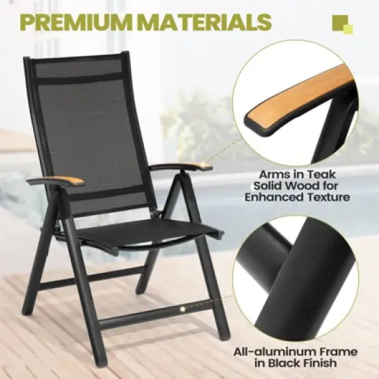 Crestlive Products Modern Aluminum Outdoor Dining sets Expandable Patio Dining Table with Floding chairs for 4-10 People Outside image {6}