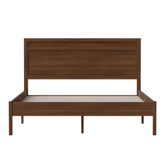 Flash Furniture Kingston Solid Wood Platform Bed with Wooden Slats and Headboard, No Box Spring Needed image {7}