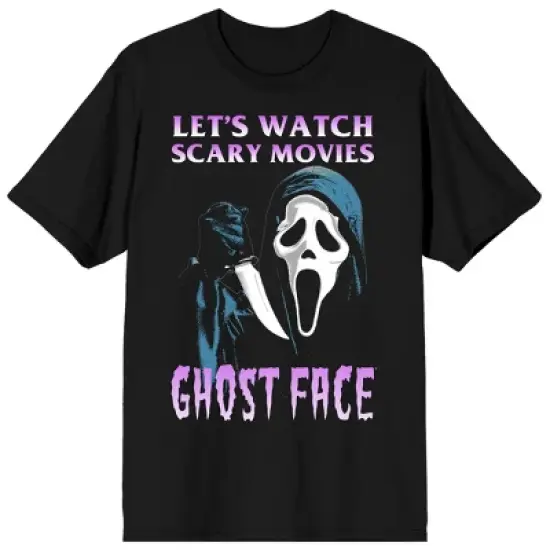 Ghost Face Killer Watch Scary Movies Men's Black T-shirt image {4}