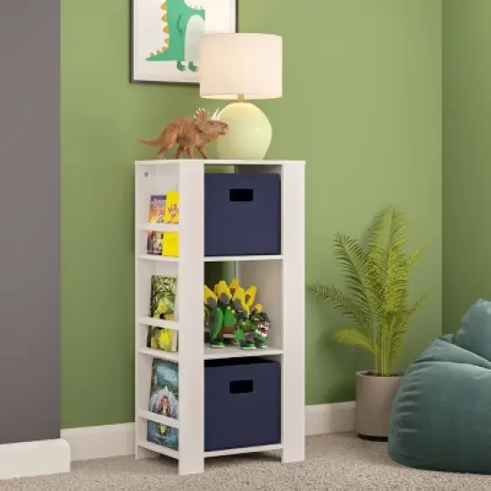 Kids' Book Nook Cubby Storage Tower with Bookshelves White - RiverRidge Home image {4}