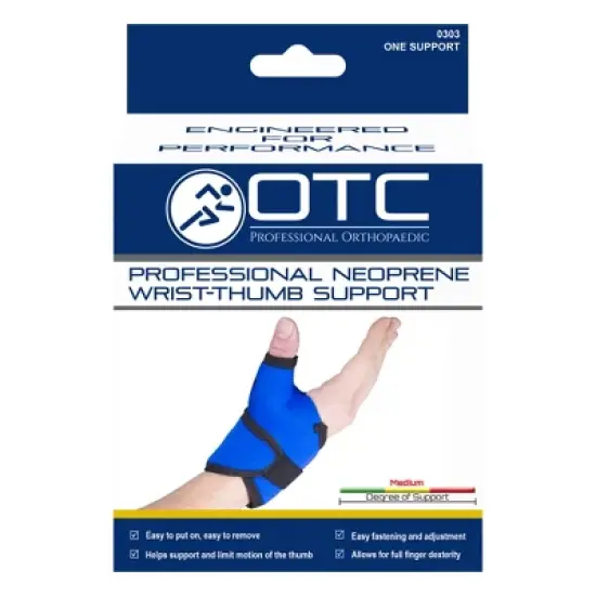 OTC Wrist-Thumb Splint, Wrap Style Support, Neoprene image {5}