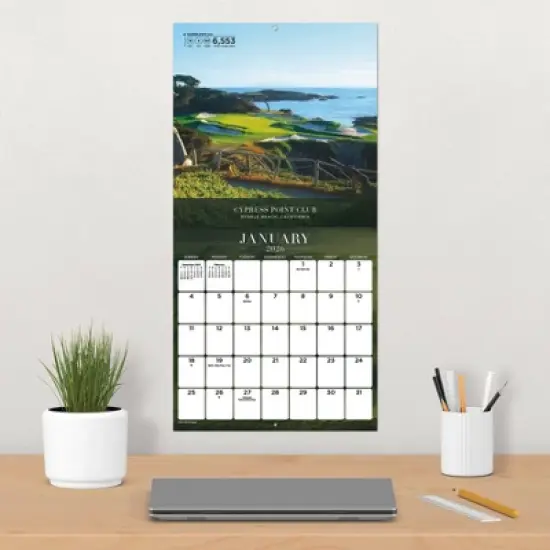 Trends International 2026 Sports Illustrated Golf Courses 12"x12" Wall Calendar image {4}