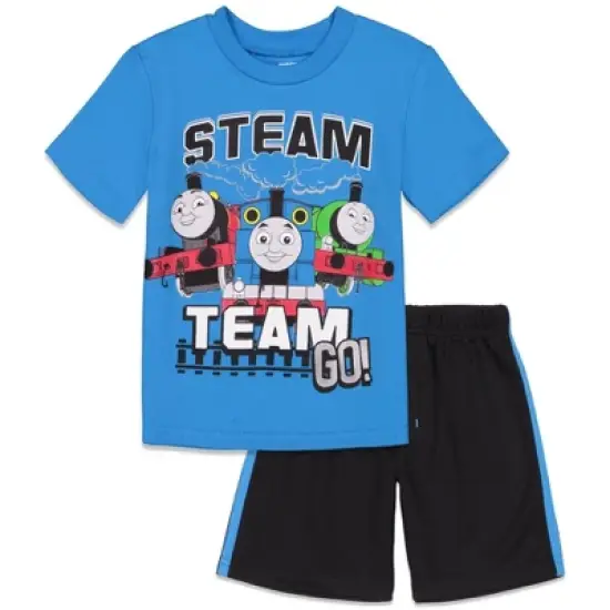 Thomas & Friends Thomas the Train T-Shirt and Mesh Shorts Outfit Set Toddler image {7}