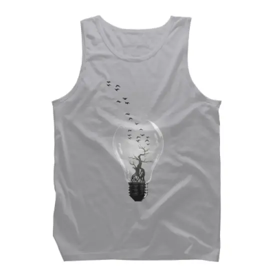 Men's Design By Humans Bulb By Barmalizer Tank Top image {4}