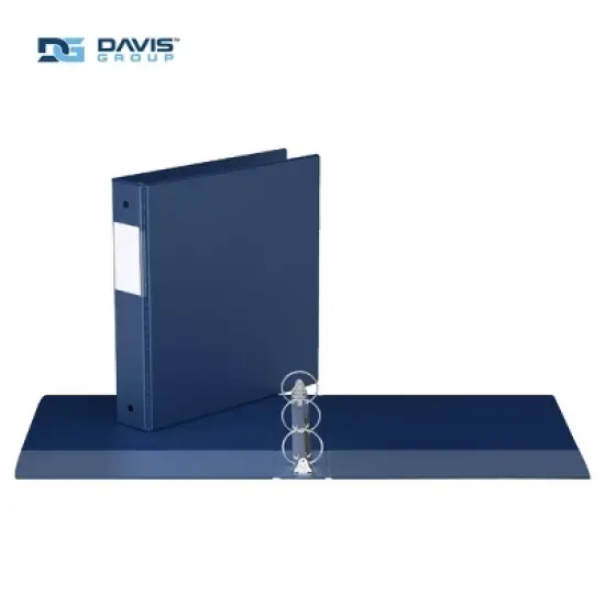 Premium Economy 1.5" Round Ring Binder 6pk Royal Blue: Davis Group, Polypropylene, 275 Sheet Capacity, 2 Pockets image {1}