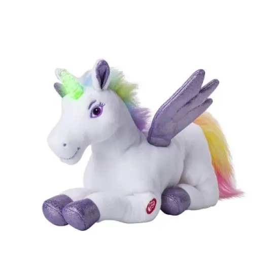 Dazmers Plush Unicorn Stuffed Animal with Flapping Wings,Magical Lights and Sounds image {2}