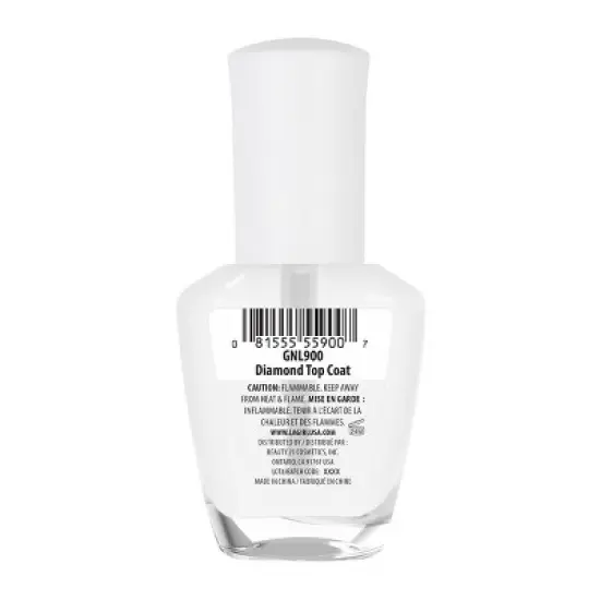 L.A. Girl Diamond Nail Polish Top Coat - 0.47 fl oz image {1}