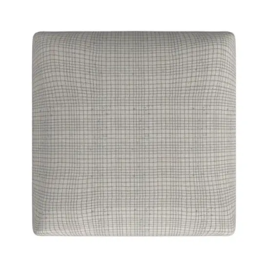 Square Mini Grid Pattern Counter Height Barstool Sage - HomePop image {3}