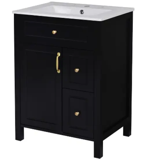 Dexmalle 24-Inch Bathroom Vanity with Double Storage Racks image {11}