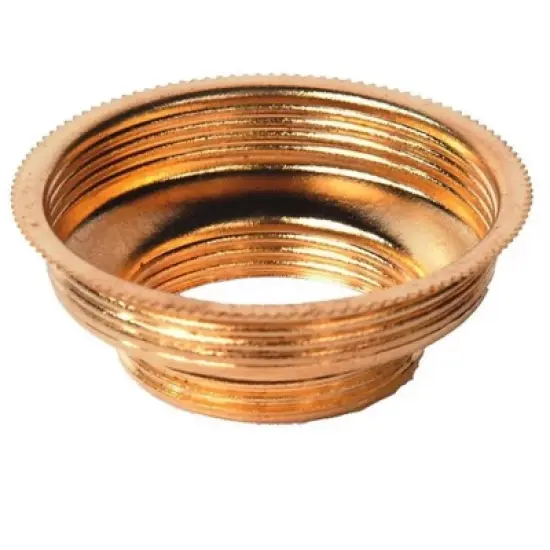 Solid Brass Oil Lamp Expander Collar to Convert from #1 to #2 Burner image {3}