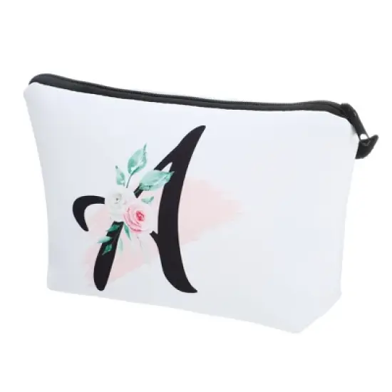 Unique Bargains Large Capacity Zipper Personalized Small Makeup Bag White image {6}