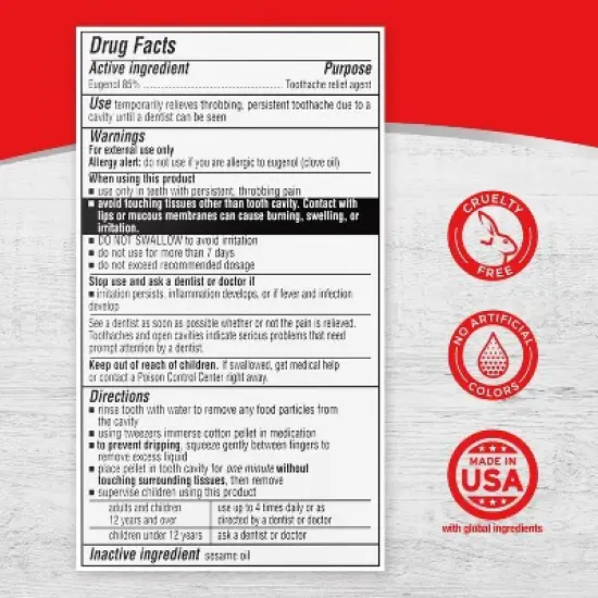 Red Cross Tootache Complete Medication Kit 0.125oz image {1}