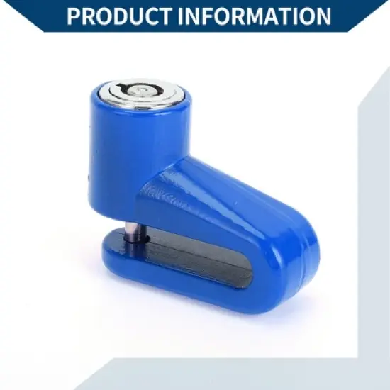 Unique Bargains Bicycle Lock Portable Ring Anti-Theft Bike Lock Motorcycle Wheel Disk Lock Blue image {4}