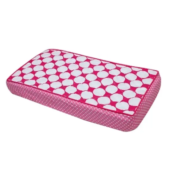 Bacati - MixNMatch Pink Large Dots Changing Pad Cover image {7}