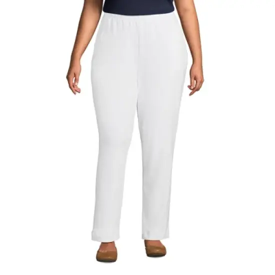 Lands' End Women's Sport Knit High Rise Elastic Waist Pull On Pants image {8}