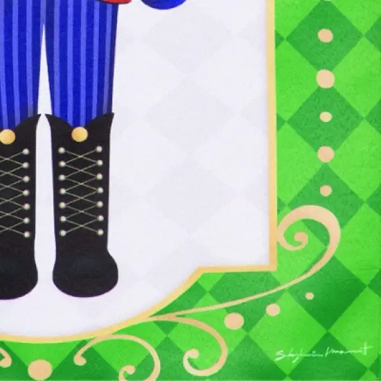 Evergreen Trio Nutcracker Reversible Suede Garden Flag 12 x 18 Inches Indoor Outdoor Decor image {6}