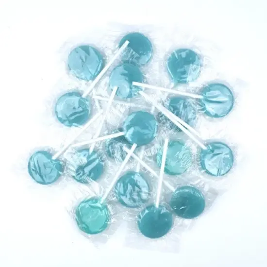 Just Candy Light Blue Flat Lollipops image {4}
