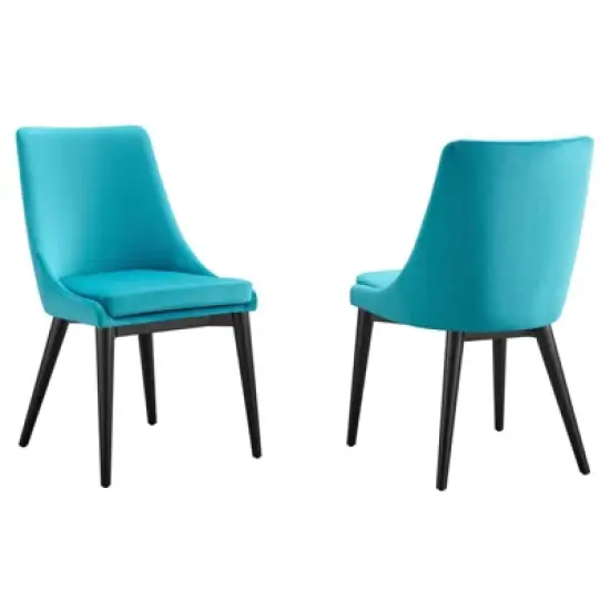 Set of 2 Viscount Accent Performance Velvet Dining Chairs - Modway image {9}