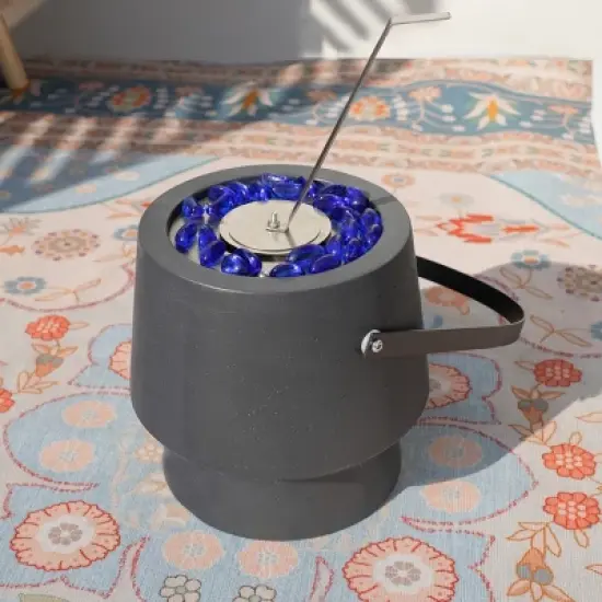 Moda Furnishings 9.8 In. Smokeless Outdoor Tabletop Citronella Oil Fireplace image {1}