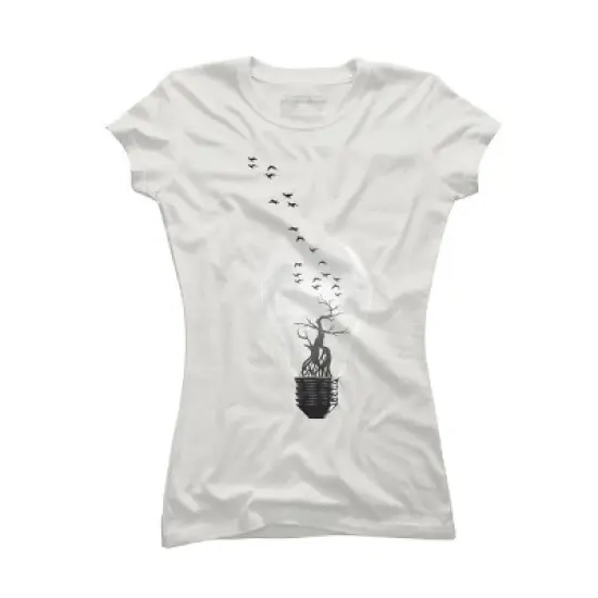 Junior's Design By Humans Bulb By Barmalizer T-Shirt image {3}