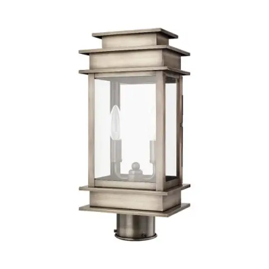 Livex Lighting Princeton 2 - Light Post Light in  Vintage Pewter image {2}
