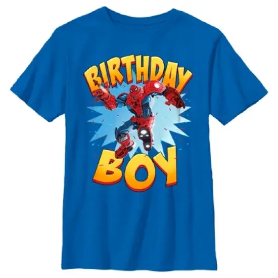 Boy's Marvel Mech Suit Spider-Man Birthday T-Shirt image {4}