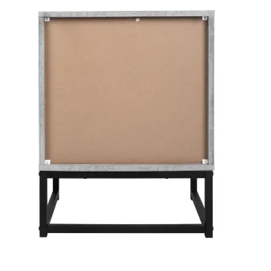 Adams 2 Drawers Cement Nightstand With Storage - The Pop Maison image {8}