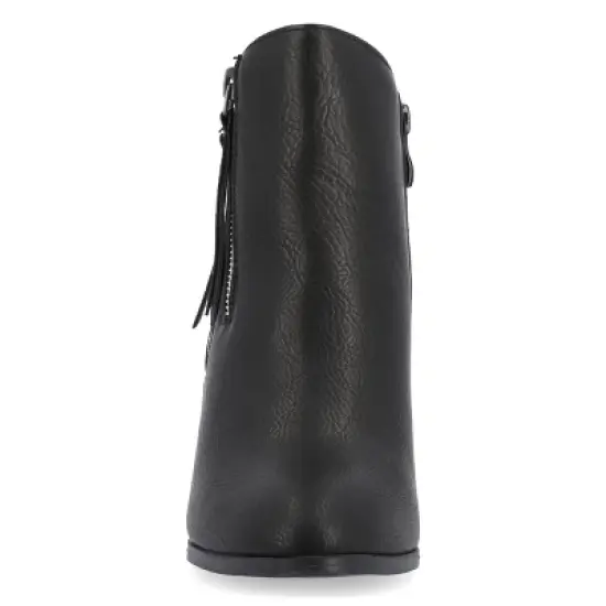 Journee Collection Womens Vally Inside Zip Stacked Heel Booties image {5}