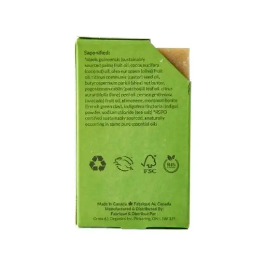 Crate 61 Patchouli Lime Soap Bar - Case of 8/4 oz image {2}