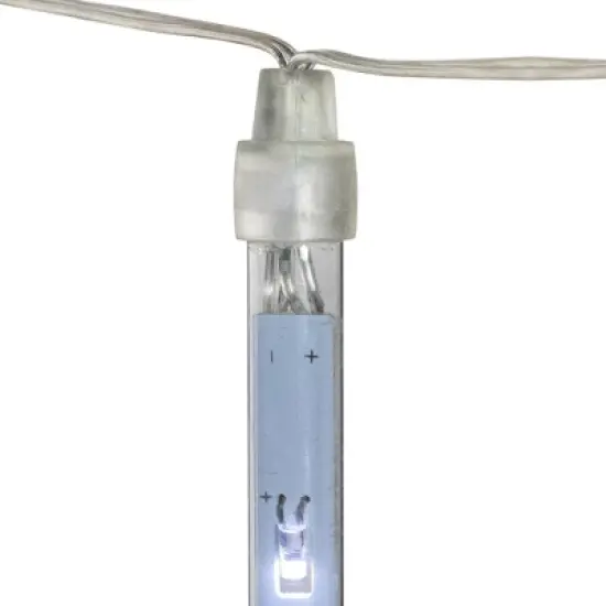Northlight LED Dripping Icicle Christmas Tube Lights  - White - 14.25' Clear Wire - 10ct image {5}