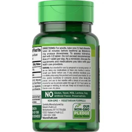 Nature's Truth Melatonin Fast Dissolve Vegan Tablets - Berry - 60ct image {2}