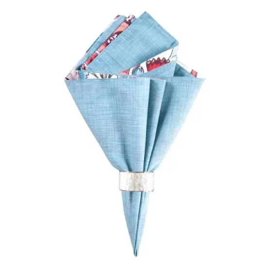 C&F Home Adrienne Floral Cotton Reversible Cloth Napkin Set of 6 image {2}