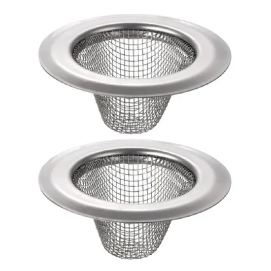 Unique Bargains Stainless Steel Mesh Durable Rust-Proof Kitchen Sink Strainer 2 Pcs image {4}