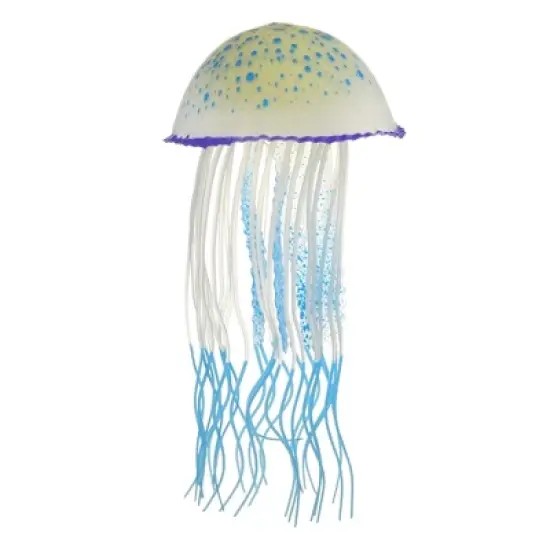 Unique Bargains Silicone Fish Tank Jellyfish Decoration with Suction Cup 3.2"x5.9" image {7}