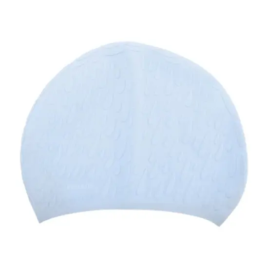 Unique Bargains Silicone Waterproof Water Drops Embossed Swim Cap 1 Pc image {7}