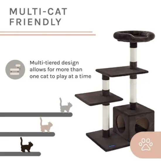 Sam's Pets Randolph 43" Brown Cat Tree image {7}