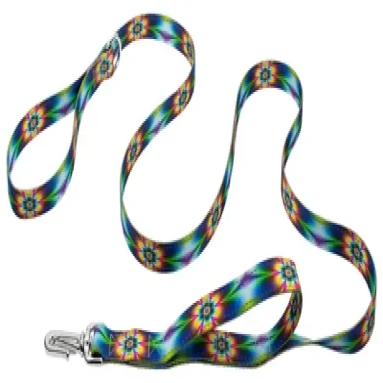Country Brook Petz Tie Dye Flowers Deluxe Reflective Dog Leash image {4}