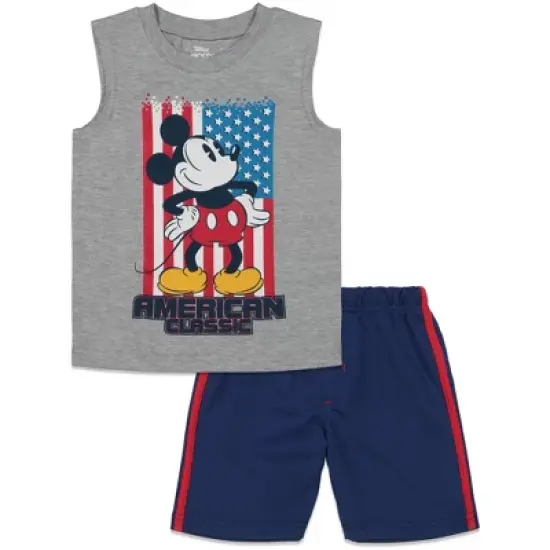 Disney Mickey Mouse Athletic Tank Top and Mesh Shorts Toddler to Little Kid image {7}
