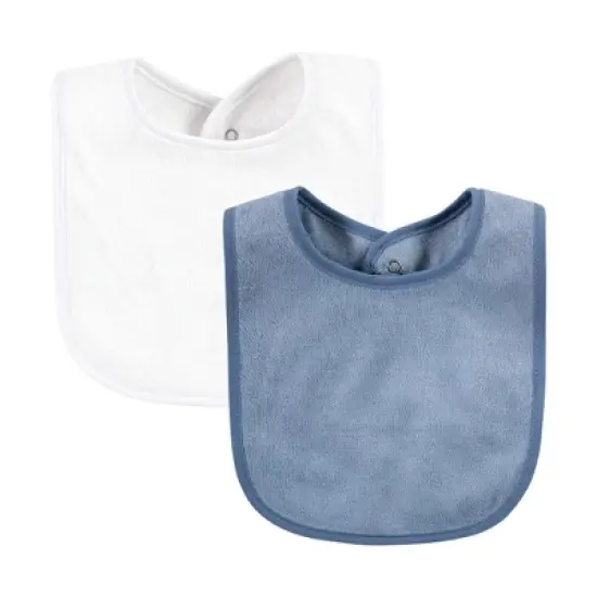 Hudson Baby Infant Boys Rayon from Bamboo Bib with Waterproof Lining 10pk, Blue Teal, One Size image {2}