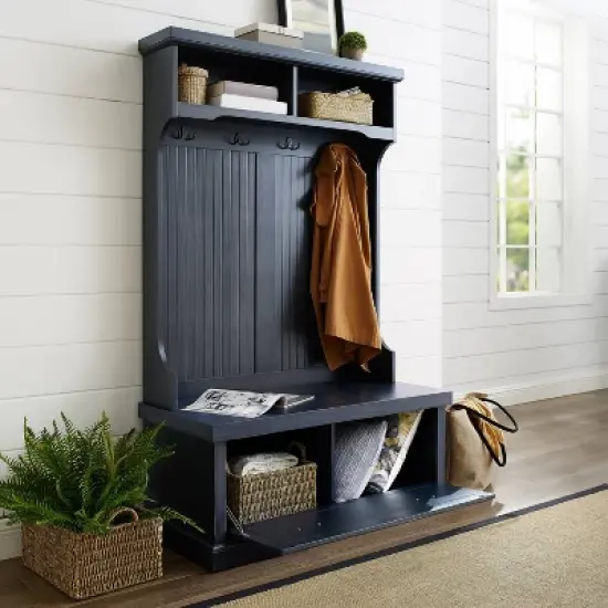 Seaside Hall Tree Distressed Navy - Crosley image {5}
