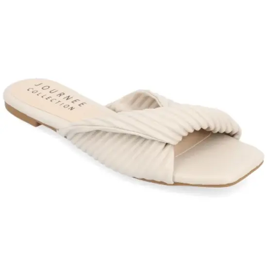Journee Collection Womens Emalynn Tru Comfort Foam Slip On Slide Flat Sandals image {11}